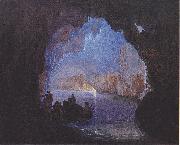 Heinrich Jakob Fried The Blue Grotto of Capri Spain oil painting artist